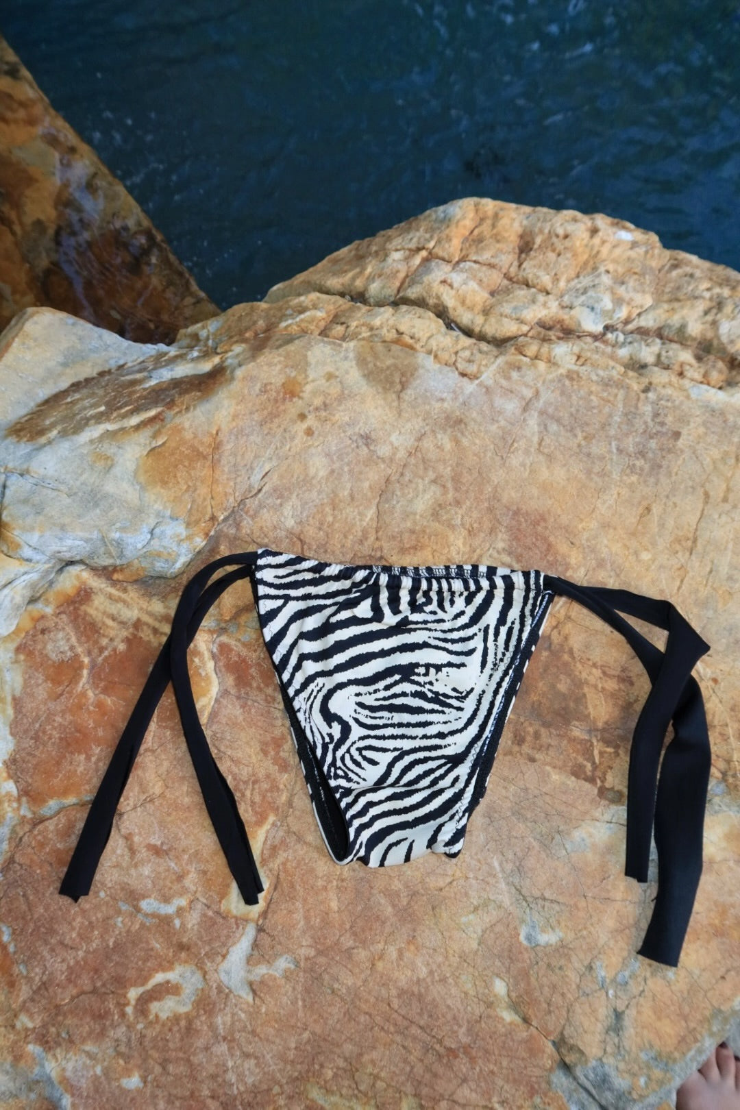 Zebra cheeky string bottom