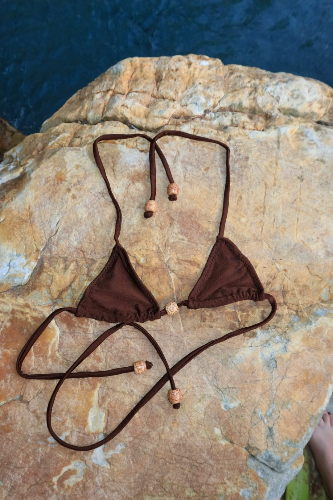 brown beaded top